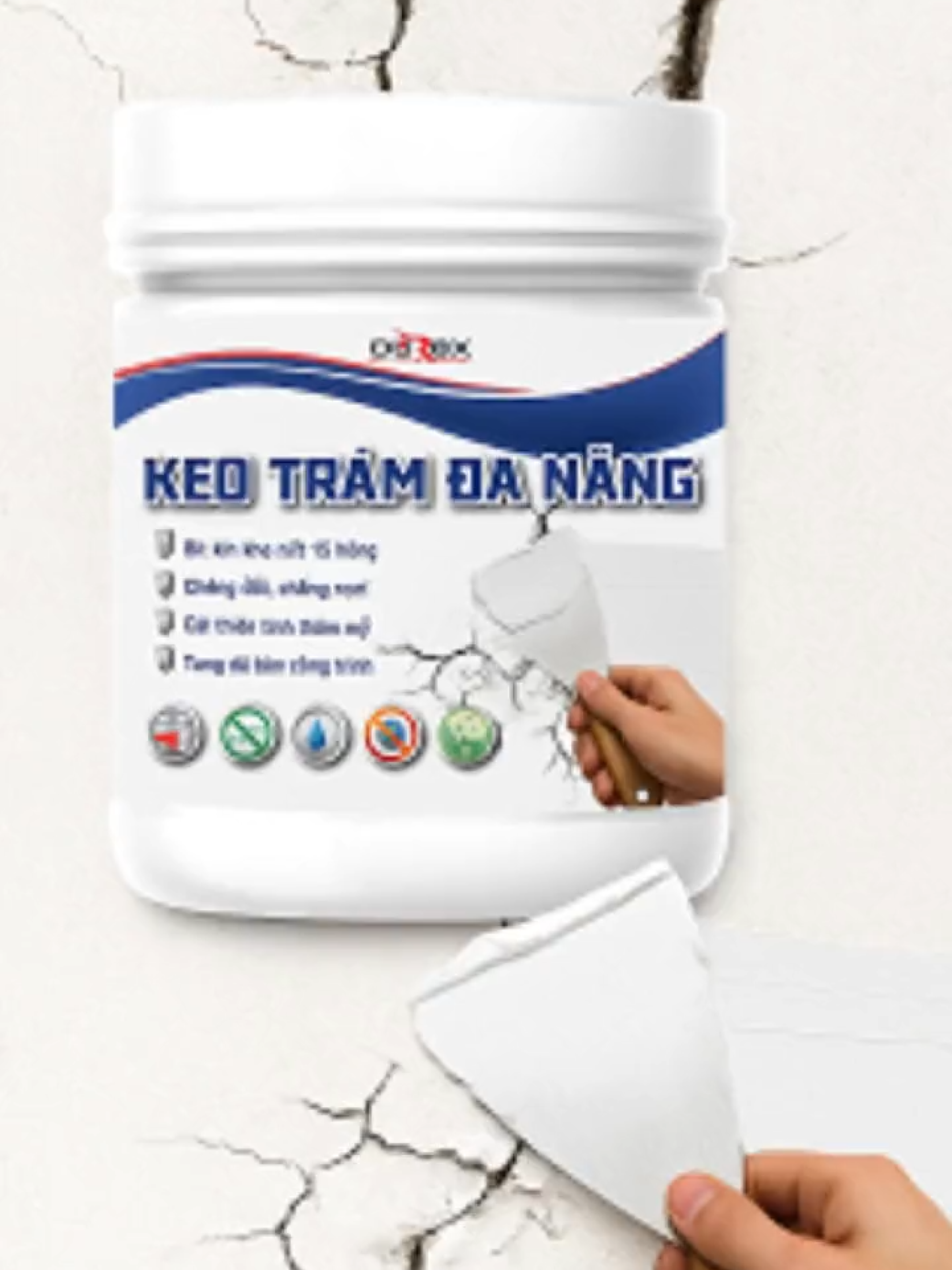 KEO TRÁM TƯỜNG ĐA NĂNG DURAX – TRÁM MỌI VẾT NỨT TƯỜNG, KHÁNG NẤM MỐC, CHỐNG THẤM, CHỐNG NỨT, BỀN ĐẸP VỚI THỜI GIAN, BỊT KÍN MỌI KHE NỨT LỖ HỔNG, ĐỘ BỀN CAO, LÀM MỚI TRÊN MỌI BỀ MẶT#taikovietnam #taikogroup #sonchongtham #keotramtuongdanang #tramvetnut