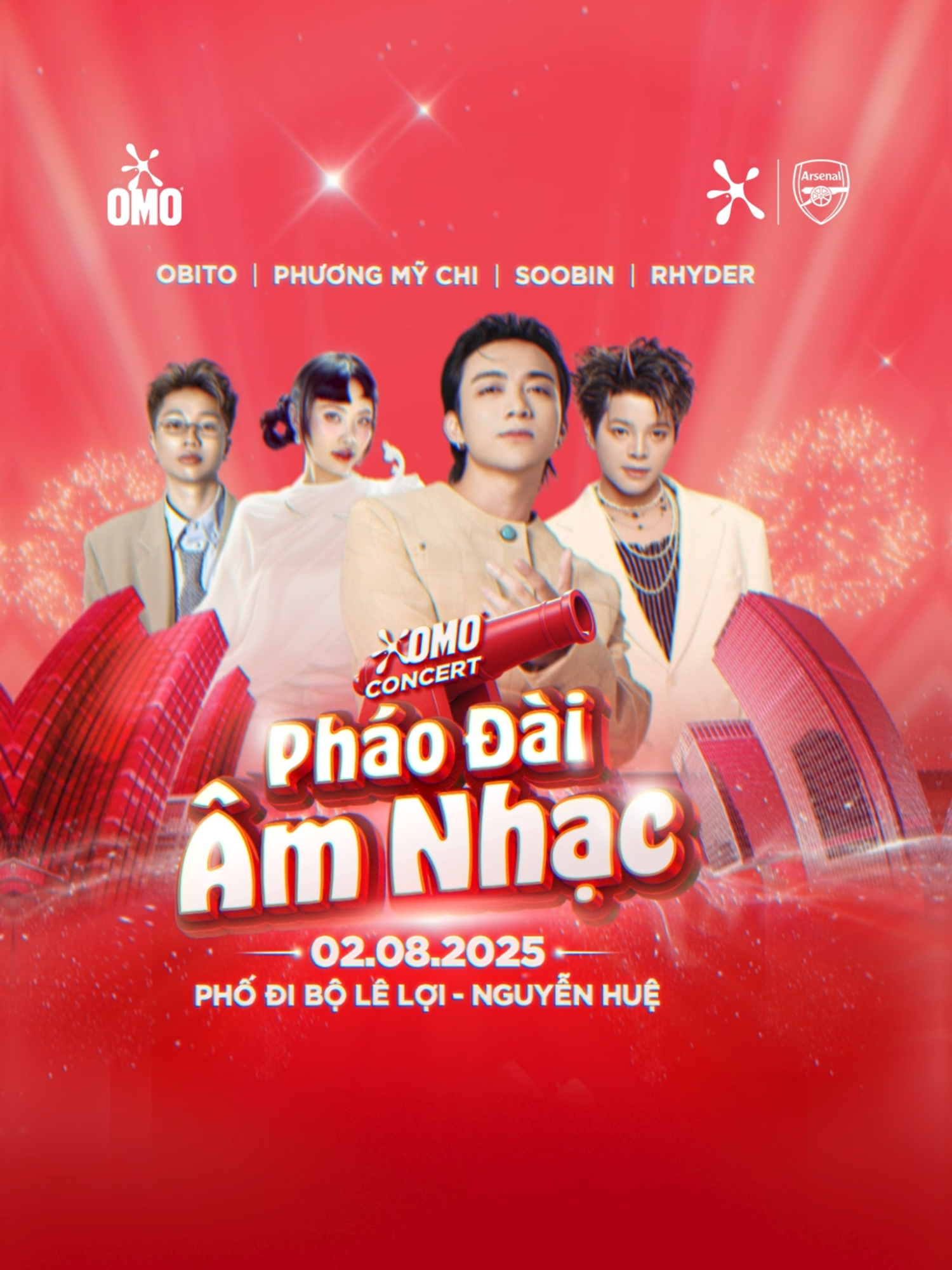 [TP.HCM] Điểm danh full line-up có mặt tại Concert Pháo Đài Âm Nhạc 2/8 tại Phố đi bộ Lê Lợi - Nguyễn Huệ 💖 #OMO #OMOPhaoDaiLamBan #ChoiLaChatNgaiGiBan