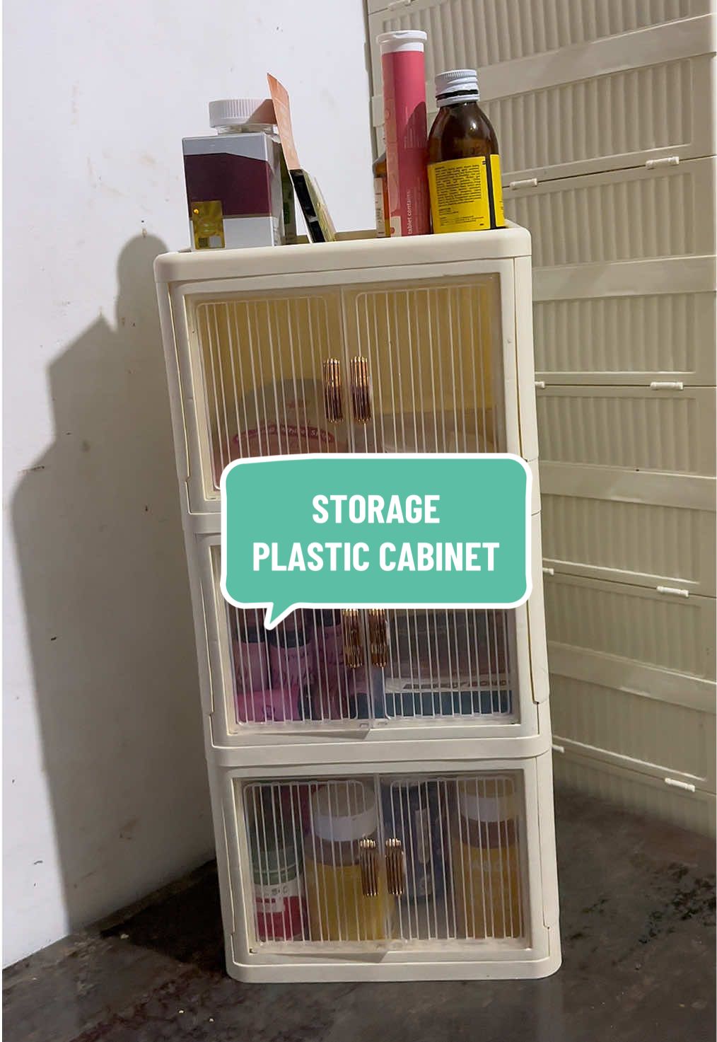 ganda nga nito parang small version talaga ng mga foldable storage plastic cabinet #plasticcabinet #storagecabinet #drawercabinet #jewerlystoragebox 