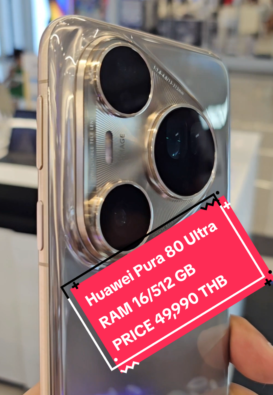 Huawei Pura 80 Ultra RAM 16/512 GB PRICE 49,990 THB #huawei #huaweipura80ultra