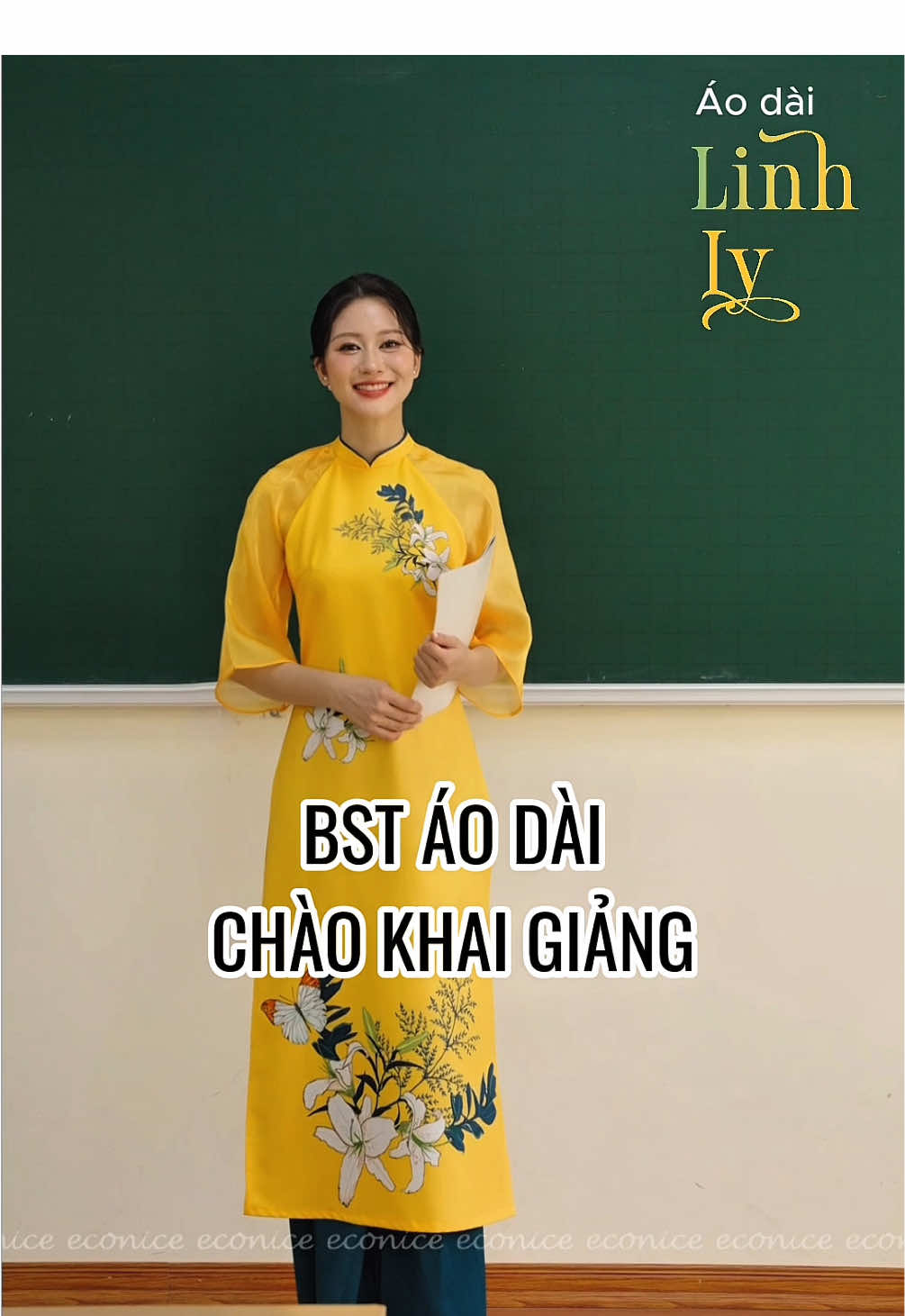 Áo dài Linh Ly - BST Chào khai giảng 2025 #aodai #giaovien #congchuc #econice 