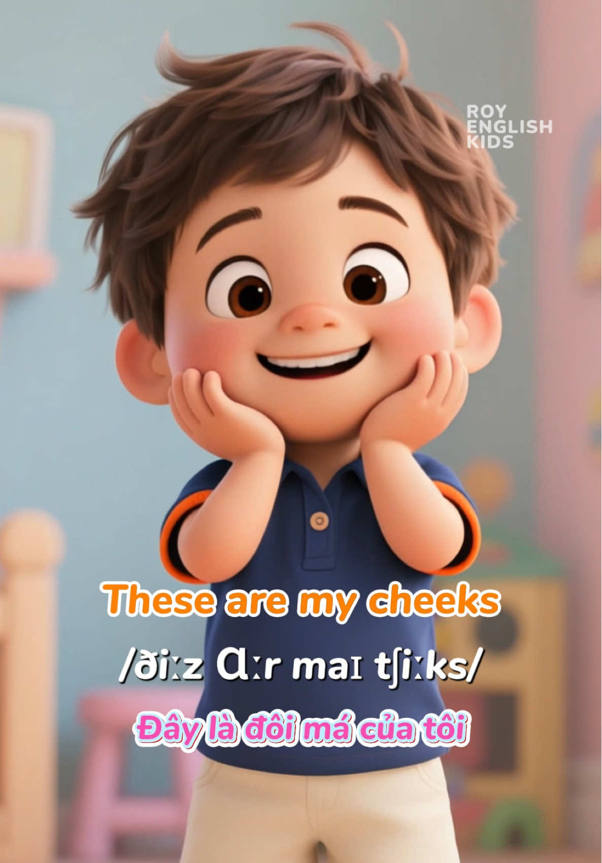 This is my head,These are my Eyes Learn Face Parts in English| Đây Là Khuôn Mặt Của Bé qua Từ Vựng Tiếng Anh #head #face #nose #mouth #kidslearningvideos #tuvungtienganh #hoctienganh #englishforkids #englishdaily #royenglishkids #vocabulary #englishsong #songforkids #dayconsongngu #LearnOnTikTok 