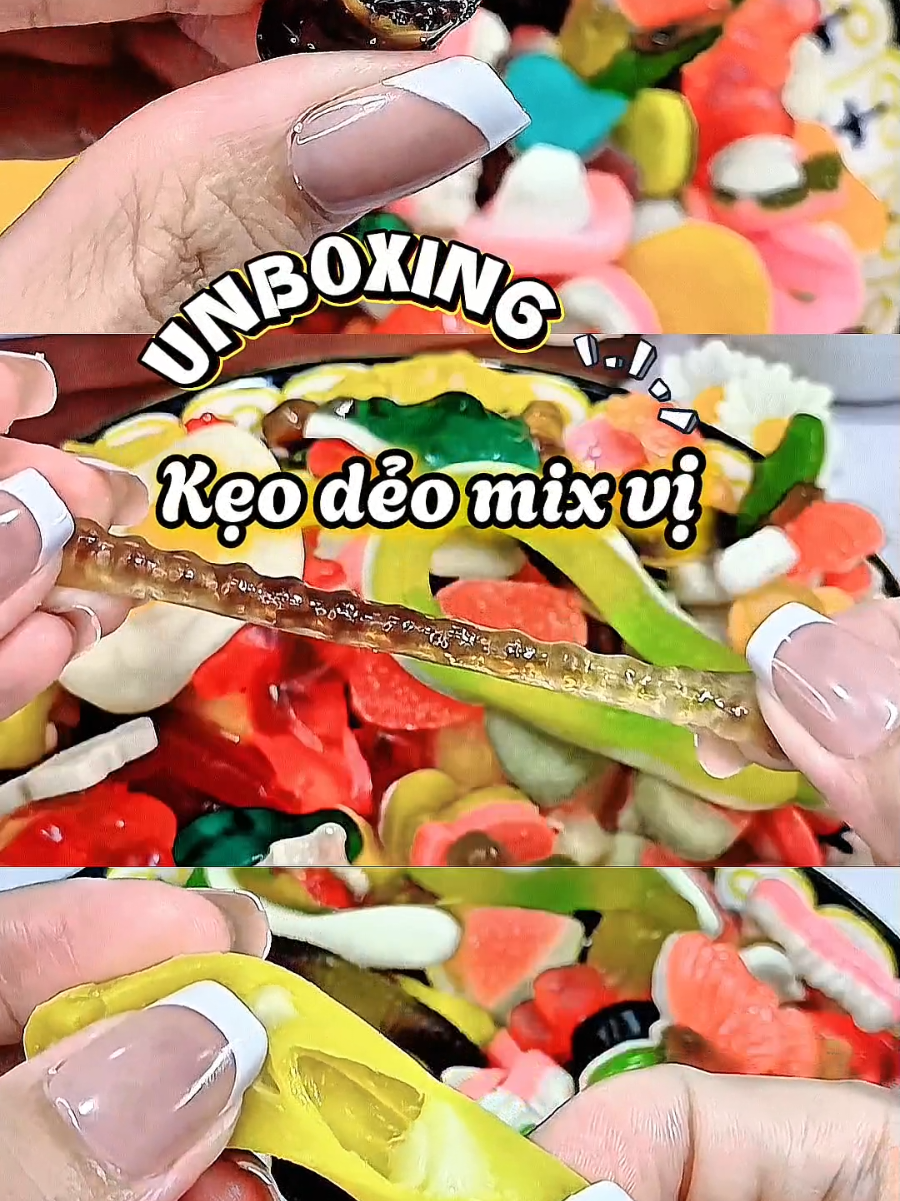 Kẹo dẻo dai dai, chua chua ngọt ngọt, ăn ngon lắm nha #keodeo #leofood #keodeochipchip #unboxing #xuhuong #foryou #fyp 