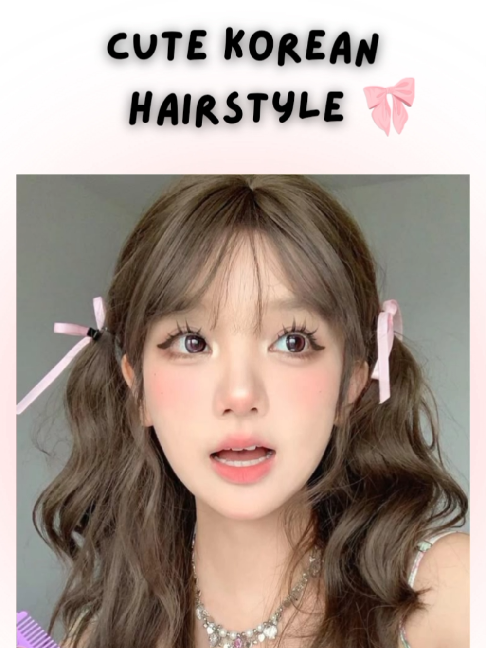 cute korean hairstyle 🩰⭐️🪞 #kpopfyp #fyp #foru #shorts #koreandrama #aesthetics #hairstyle #cutehairstyles 