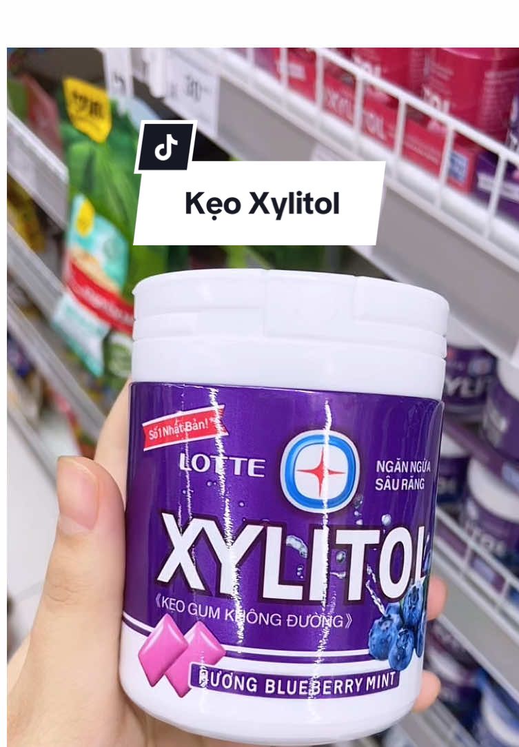 Kẹo cao su - ngăn ngừa sâu răng XYLITOL🫐#taphoamebap #keocaosu #keonhai #xylitol #viral 
