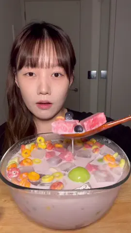 화채🍉 Hwachae🍒 @amyflamy  #mukbangeatingshow #hwachae #eatingasmr #먹방 
