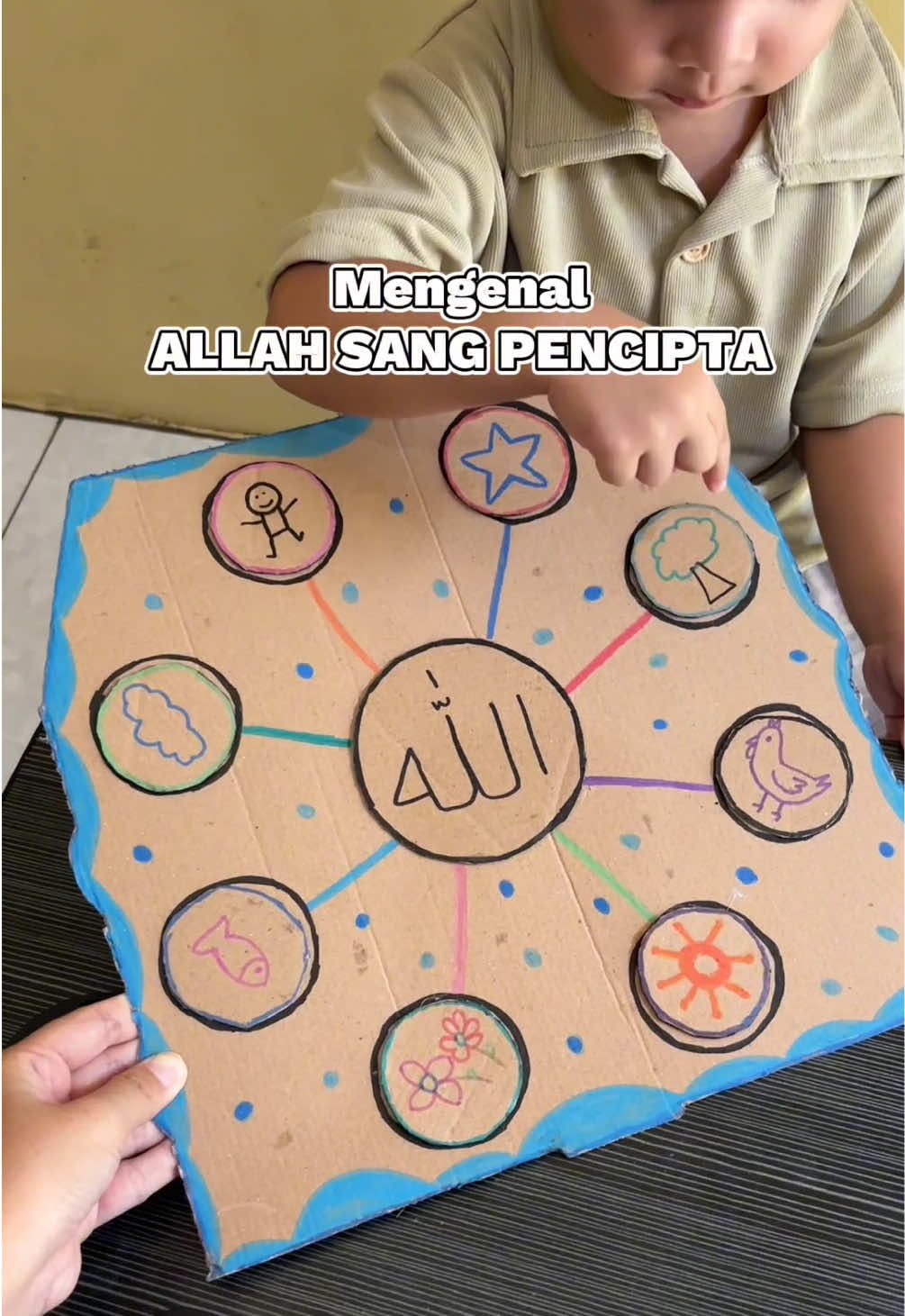 Dulu aku pikir ngajarin Allah ke toddler itu rumit... Ternyata bisa dimulai dari aktivitas kecil, dan menyenangkan🩵 DIY ini anakku tempel sendiri, sambil kenalan sama ciptaan Allah. Semoga bisa bantu anak-anak kita tumbuh dengan iman sejak dini🤗 #tauhidanak #DIY #belajartauhid #belajartauhidsejakdini #toddlermuslim #idestimulasianak #idebermaindirumah #montessori 