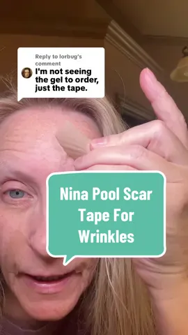 Replying to @lorbug if there is any left of the gel it’s in the link in this video with the tape. It’s the last choice over for the gel and tape combo. #ninapoolwrinkletrick #ninapoolhacks #wrinkles #skincareroutine #scartapeforwrinkles 