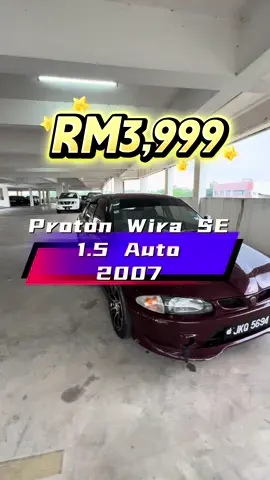 Kereta Legend Balik Lagi! Proton Wira SE 2007, AUTO & Cun Gila!🔥 Siapa minat terus roger saya, klw lambat tertinggal 🤭 #KeretaMalaysia #kereta #murah #jb #skudai #usedcar #proton #wira 
