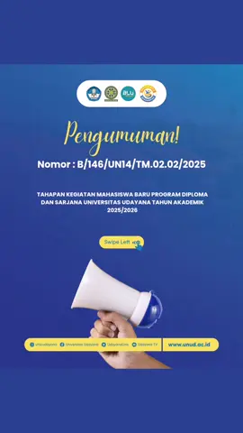 Tahapan kegiatan MABA Unud 2025/2026 sudah keluar! Cek infonya di link bio ya! #Unud #MabaUnud #pengumumanunud