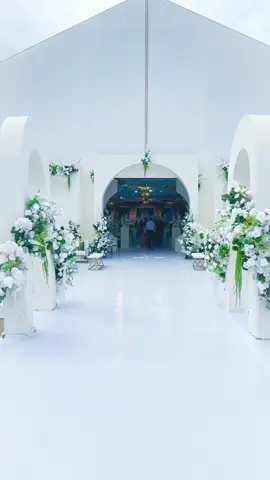 Theme: White, Gold & Sage Green ✅ #weddingday #weddingdecoration #bride #fyp #brideandgroom 
