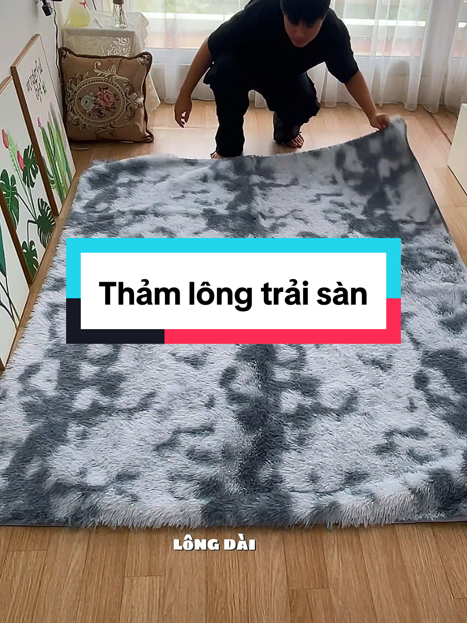 Thảm lông loang trải sàn decor trang trí nhà cửa. #xuhuongtiktok #xuhuong #tiktokvairal #thinhhanhxuhuong #decor #thamlongdecor #thamtraisan 