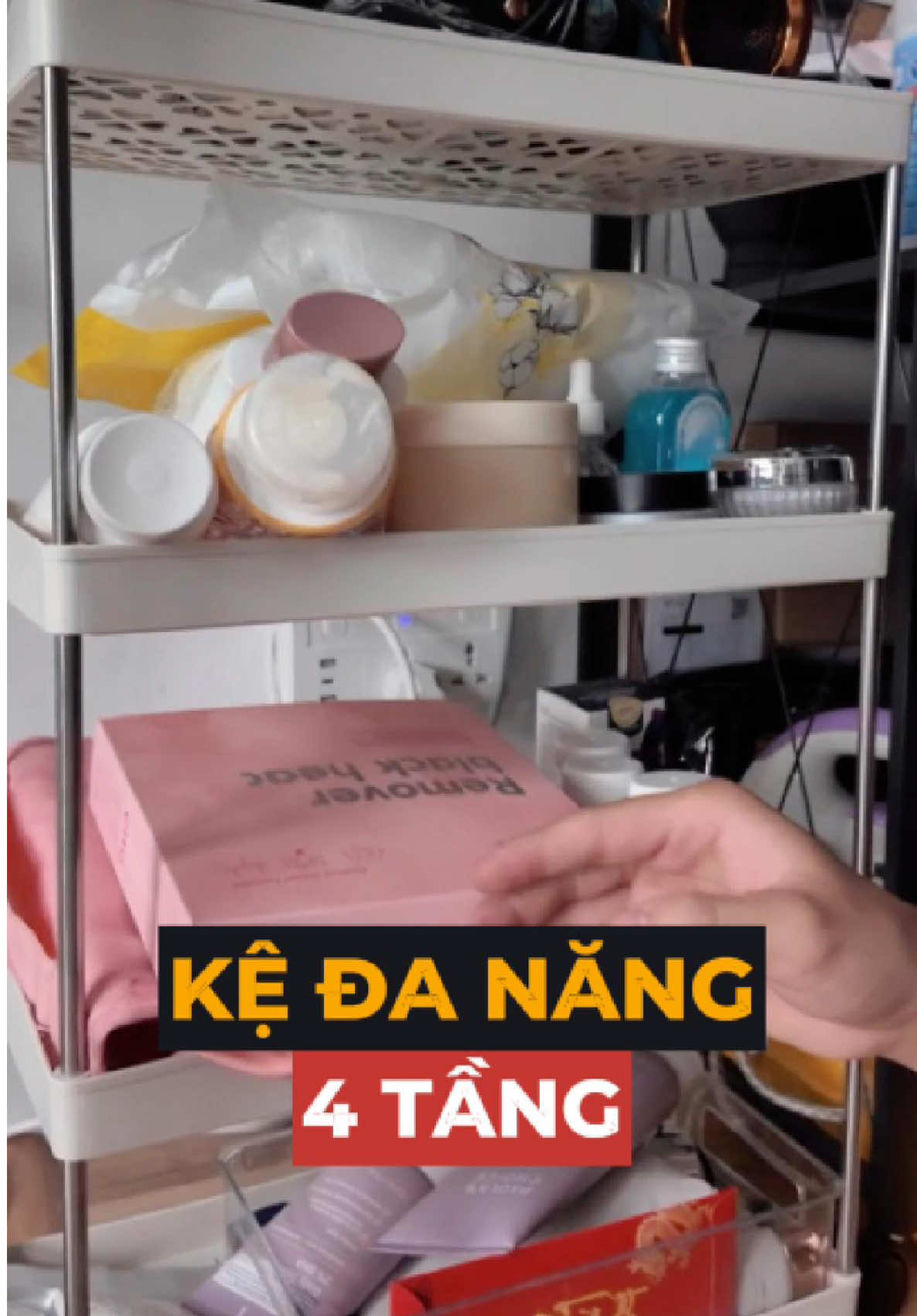 Kệ đa năng 4 tầng có bánh xe giá hạt dẻ. #tiếnmò #tienmo #review #kedanang4tang #kedanang 