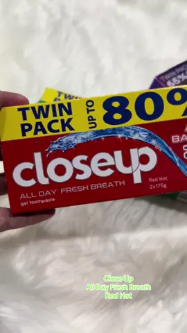 The classic toothpaste that we all love. Close Up Red Hot with Anti-Bacterial and zinc!! For all day fresh breath!! @Unilever Personal Care PH #CloseUp #AllDayFreshBreath #AntiBacterial #RedHot #fypシ #fyp #foryou 