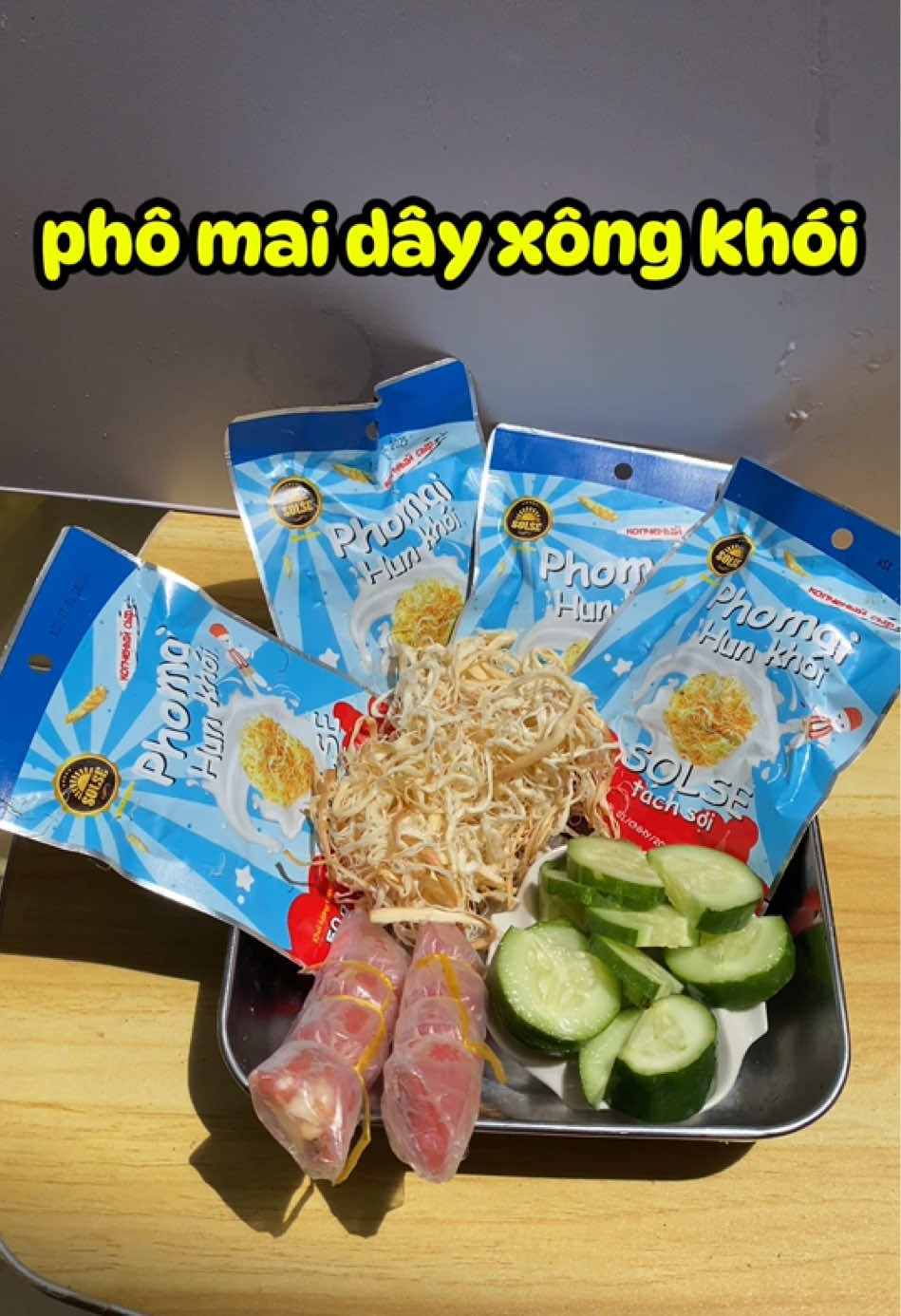 phô mai dây xông khói đã tách sợi #phômaihunkhói #phômai 