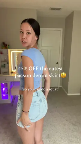 and it goes with ANYYY shirt #pacsun #outfitideas #denimskirt 