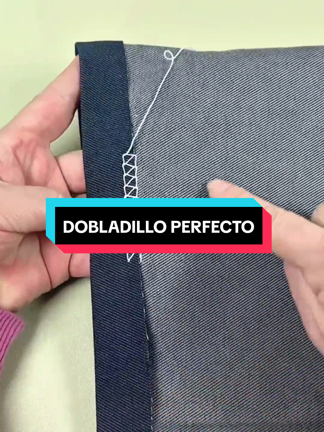 Dobladillo echo a mano#hechoamano #costuracreativa#modaDIY 