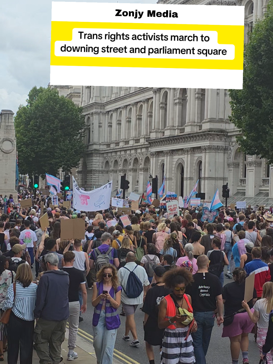 trans rights march to downing street and Parliament square  #transrights🏳️‍⚧️ #transrights #transrightsarehumanrights #newsuk #uknews 