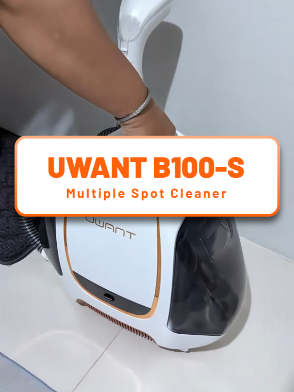 Spills to deep dirt — B100s cleans it all with sleek, wet & dry power ✅4-in-1 Visible Cleaning -High pressure spray, easily dissolve stubborn stains. -Powerful scrubbing for deep stains removal. -12KPa Ultra-strong suction, washing and extracting dirt simultaneously. -Efficient water extraction for fast drying. ✅Perfect Deal with Multi Scenarios ✅Self-cleaning function that automatically cleans the brush head and water pipes for hassle-free maintenance; ✅Extra-large capacity water tank, avoid frequent refills, making the cleaning process more efficient and longer-lasting. ✅Clean and dirty water separation system, effectively preventing cross-contamination and ensuring fresh water quality for every cleaning session. ✅One-touch quick storage for the 5-meter power cord, simple and fast, keeping everything neat and tidy. #uwantb100s #uwantvacuumcleaner #vacuum #household #effortlesscleaning #Smartliving #vacuumcleaner #CleanLiving