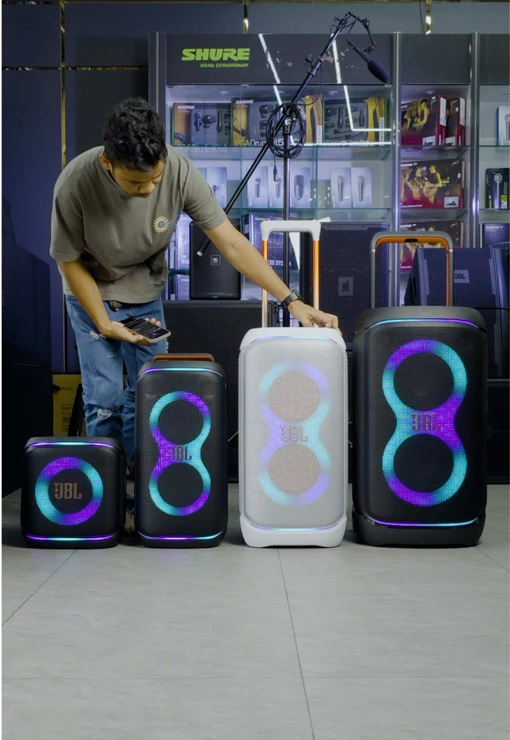 JBL PartyBox Multi-Speaker Setup | Play Music on All Speakers! #bluetoothspeaker #jbl #fy #soundsystem #audio #usa 