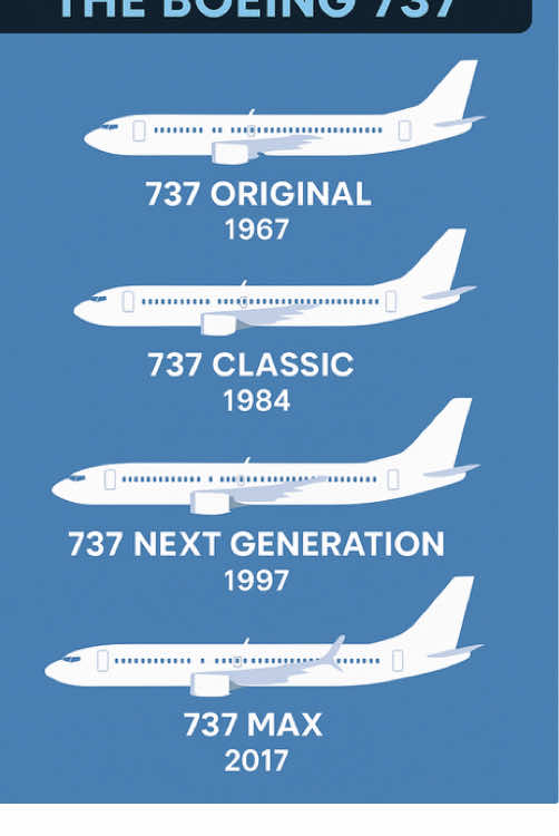 BOEING 737 EVOLUTION Of 1967-2017 ✈️ #shorts #aviation 