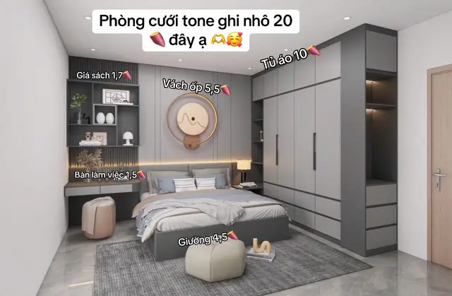 Phòng cưới tone ghi 2025 nhô 20🍠 đây ạ 🫶❤️