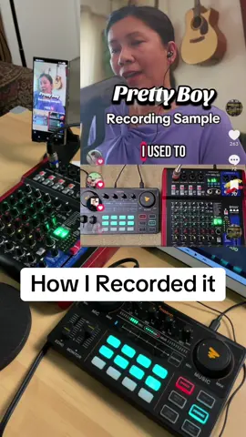 Recording Set Up - Pretty Boy by M2M - Short cover Audio test/ sample using Debra mixer, Maono AM200 (Lite) and Fifine Tank 3 dynamic mic #maono #recording #shortcover #debra #debramixer #debrasi6ux #fifine #fifinetank3 #fyp  
