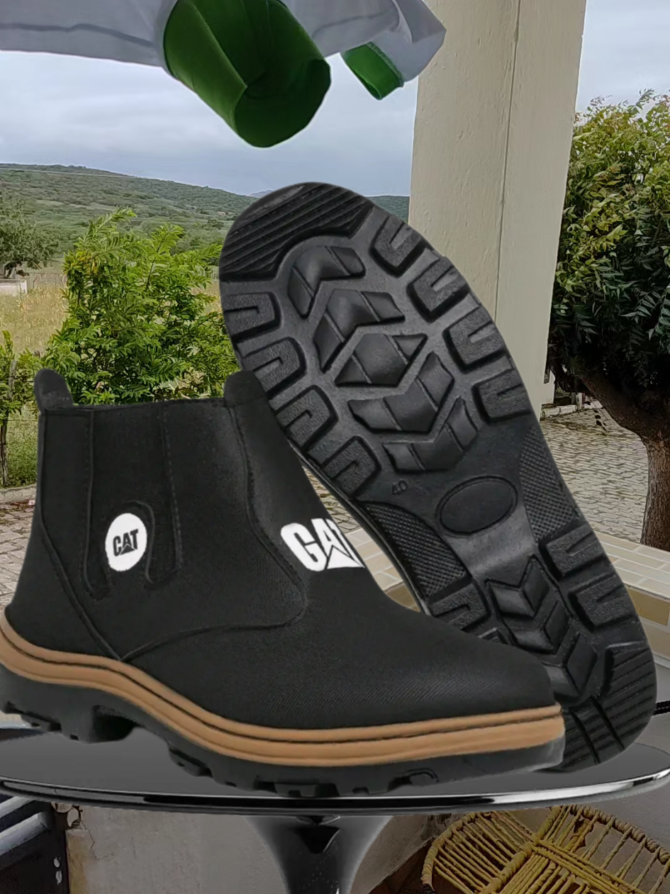 botina masculina reforçada em couro sintético!!!