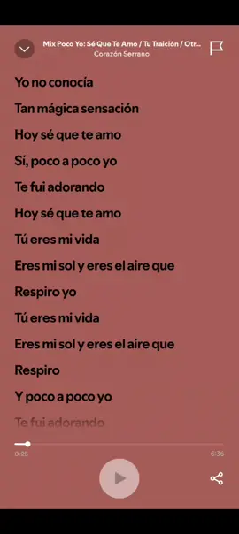 Mix Poco Yo #corazonserrano #perú #fyp #parati #letra 