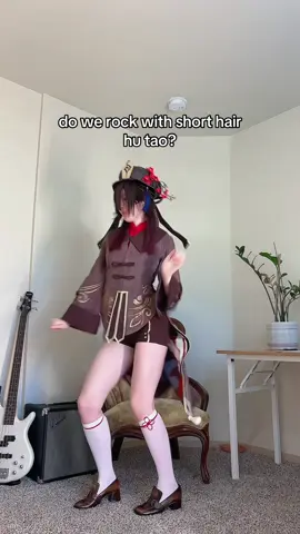 the pigtails were toooo heavy to wear on such a hot day 😓 #hutaocosplay #hutaocosplayer #genshincosplay #gamergirl💕 