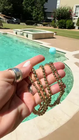 I wear these 14k gold plated bracelets every single day and so do my teenage daughters✨Waterproof, tarnish free and they look just like the much more expensive brand!🙌#goldbeadedbracelet #goldbeadedjewelry #goldplatedjewelry #goldplatedbracelets #braceletstacks #armcandy #goldjewelry #goldjewelryaesthetic #aestheticjewelry #bracelets #trendyjewelry #affordablejewelry #lookforless #womensjewelry #tiktokshopfinds #tiktokmademebuyit #tiktokshopcreatorpicks #tiktokshopbacktoschool #backtoschoolshopping 