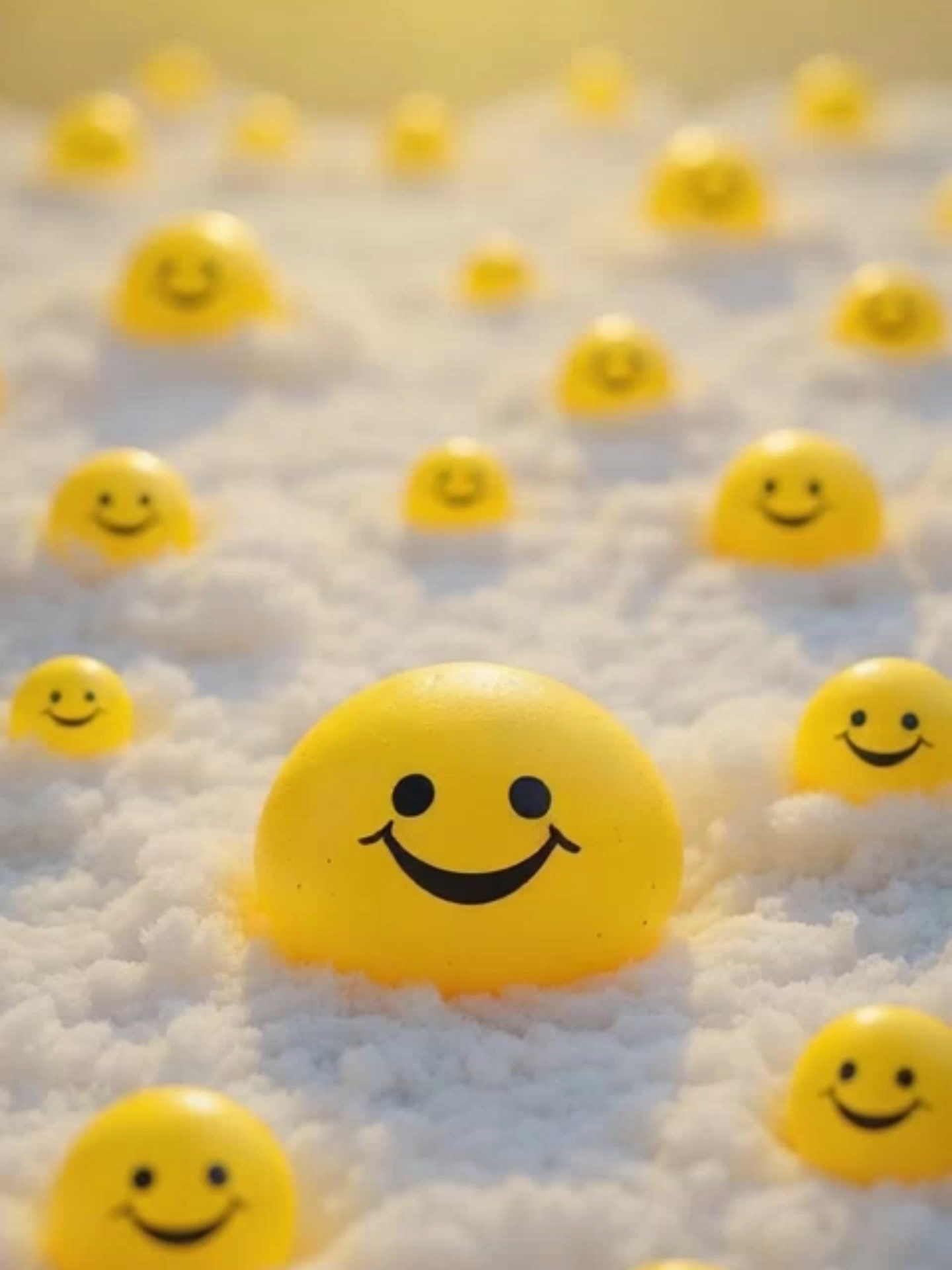 Live Wallpaper | Happy Vibes #happy #smiley #emoji #livewallpaper #yellow #ai #sillymood #bouncyvibes #phonewallpaper #feelgoodfeed