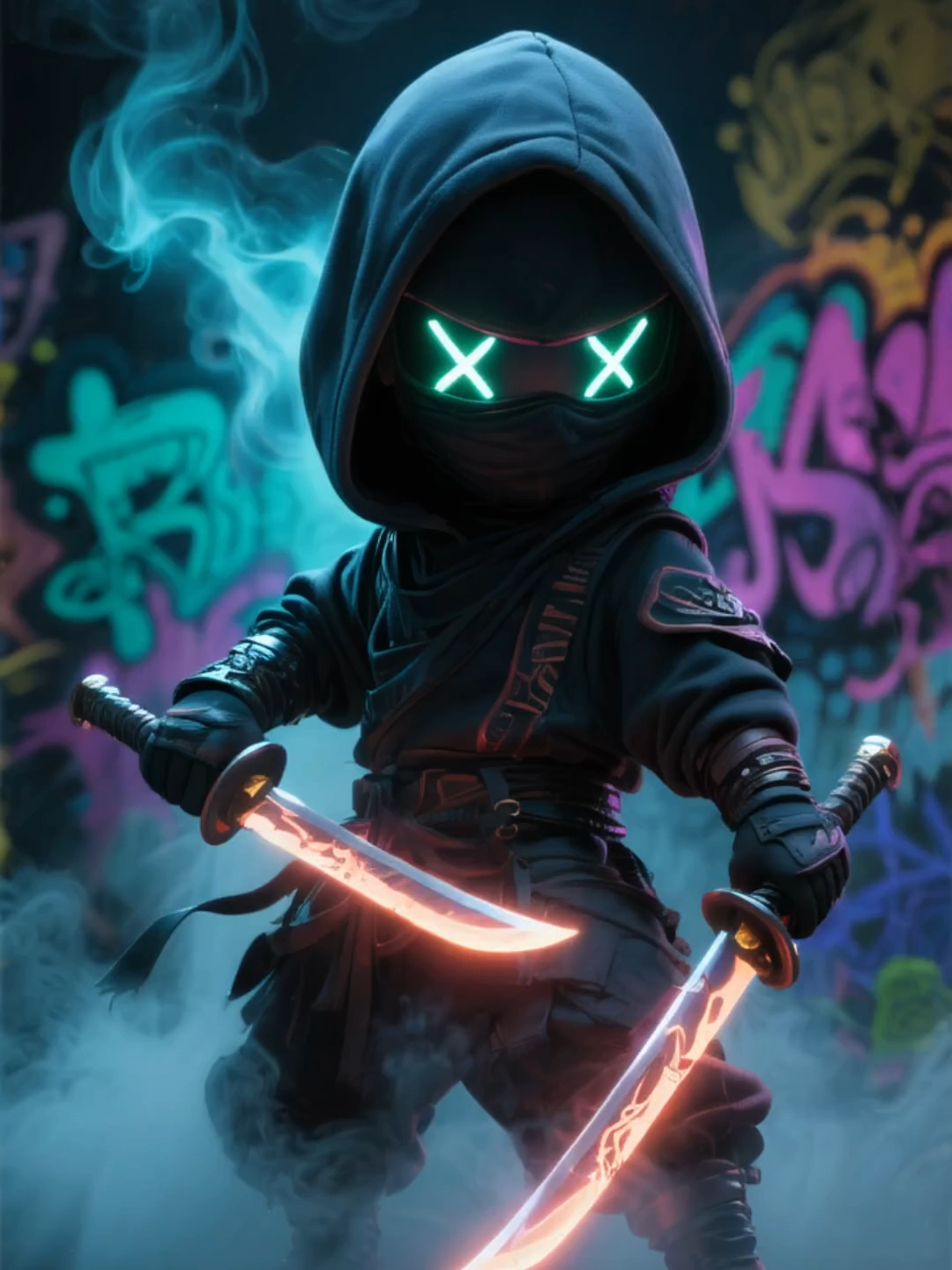 Live Wallpaper | Neon Ninja #ninja #livewallpaper #assassin #cybersamurai #neon #animevibes #urbanninja #phonewallpaper #graffitivibes #ai #darkaesthetic