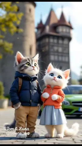 Tom & Luna's Adventures 🐾  visiting Tom's grandpa (Opa) in Germany ❤️ #ai #TomandLuna #kitten #cutetiktok #familytime  #grandpa #loveyou 