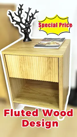 These fluted nightstands are cute and super roomy 💫 On sale now with free shipping! #Giratree #Giratreefurniture #nightstandfinds #homedecor#Adoteumhabitinho 