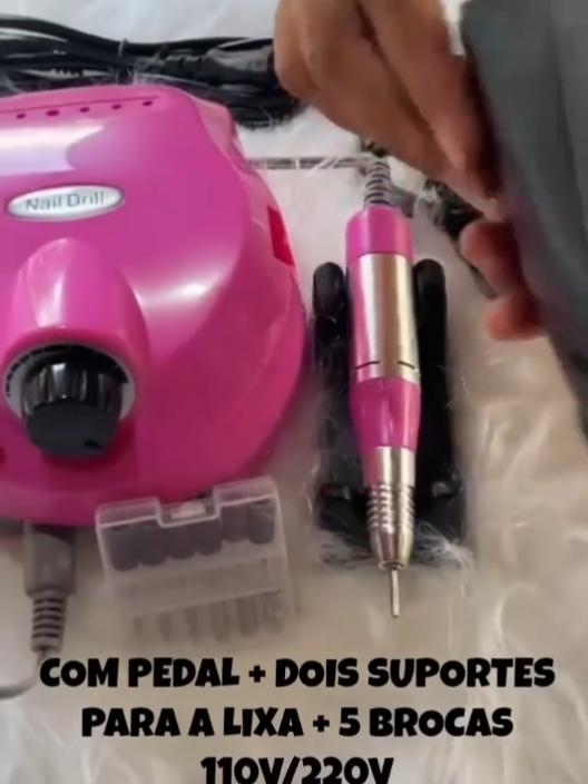 Kit unhas em gel completo profissional manicure cabine sun 5 lixadeira porquinho  #manicure  #unhas 