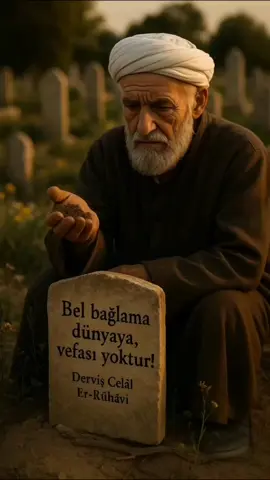 Bel bağlama dünyaya, vefası yoktur!  Derviş Celâl Er-Rühavi  