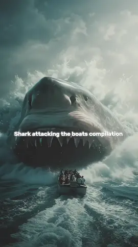 Giant sharks attacking the boats 🦈 🚤 #viralvideo #fyp #viral #shark #funny #ocean #megalodon 
