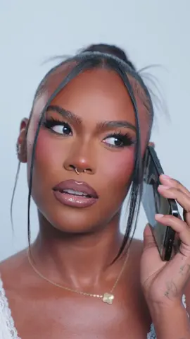 Makeup by me on @choyce 💕 Hair by @VIPHair Ashanti . I saw @grant lanier do this transition and had to try :) #blackgirlmakeup #makeuptransformation #makeuptransition 