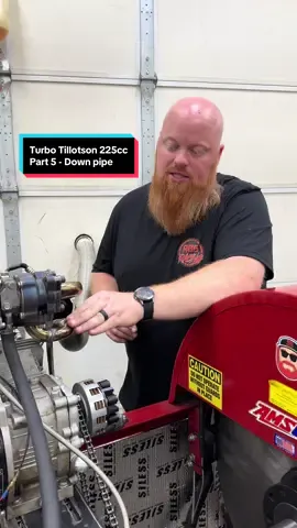 Episode 5 of our Turbo Small Block Tillotson 225cc. We made the down pipe/ exhaust larger to 1.75” then dyno’d it again. The engine is getting some horsepower back while boost is hovering around 7psi. Stay tuned for part 6 where we make more changes.  •••• #redbeardsgarage #charged #smallblock #smallengine #turbo #tillotson #boost 