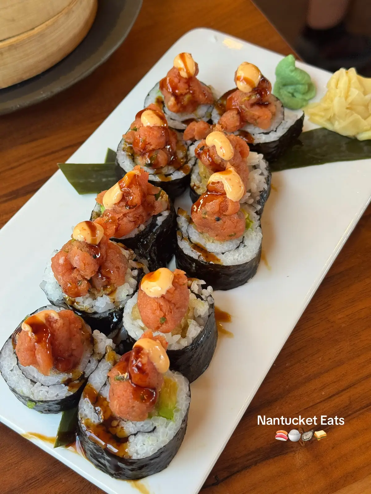 I will never recover from the Ichiban roll... will be thinking about it until next year #nantucket #baryoshi #millies #cisco @Cisco Brewers #food #Summer #gazebo #fyp 