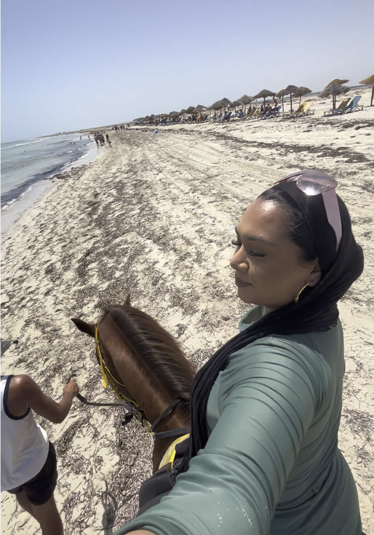 horse riding on the beach🇹🇳 