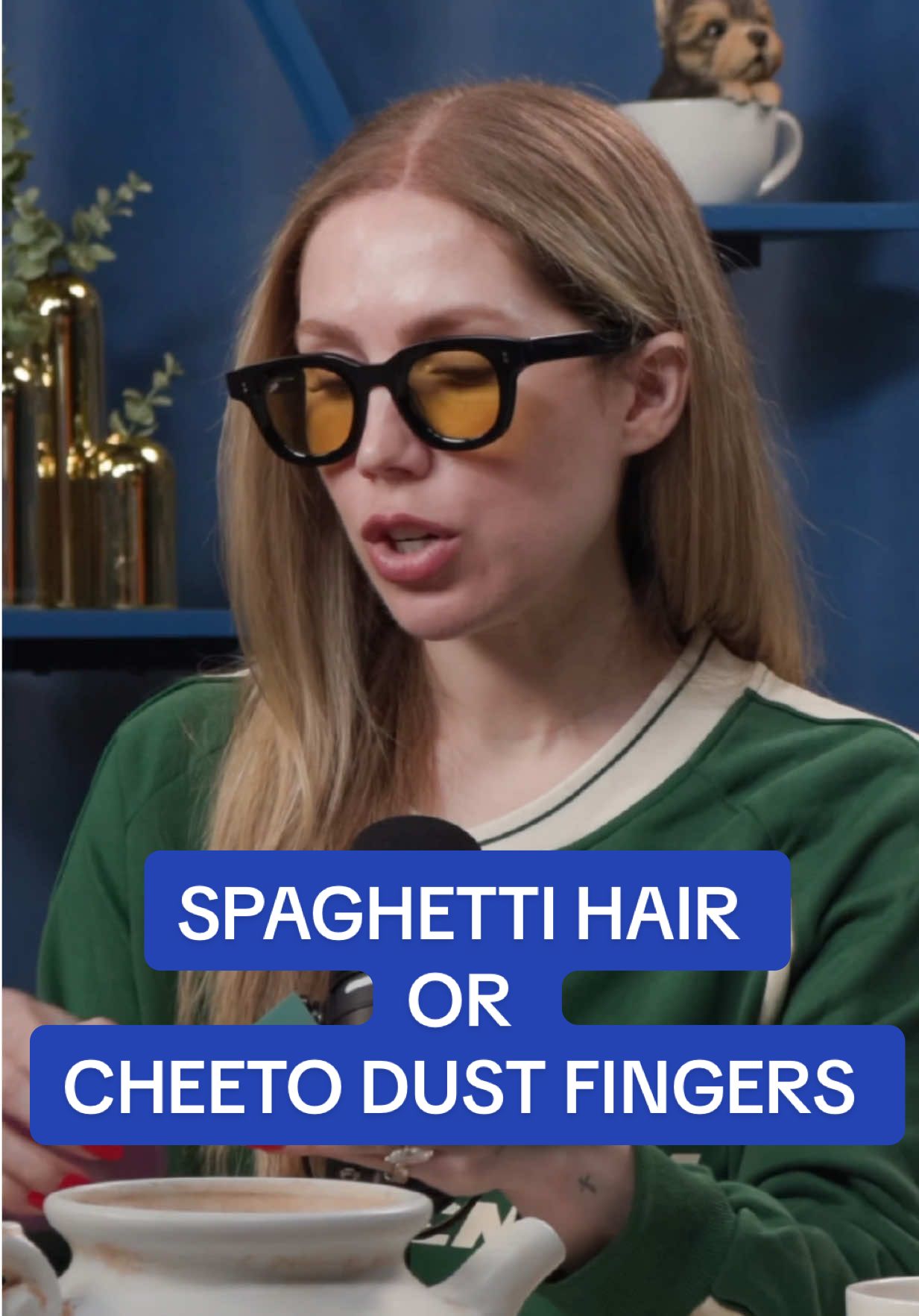 it’s actually orange paint on Raven’s fingers in that clip but that’s not as fun so we’re pretending 🫡 @ravensymone @miranda v. pm #wouldyourather #funny #relatable #hair #pasta #cheetos 