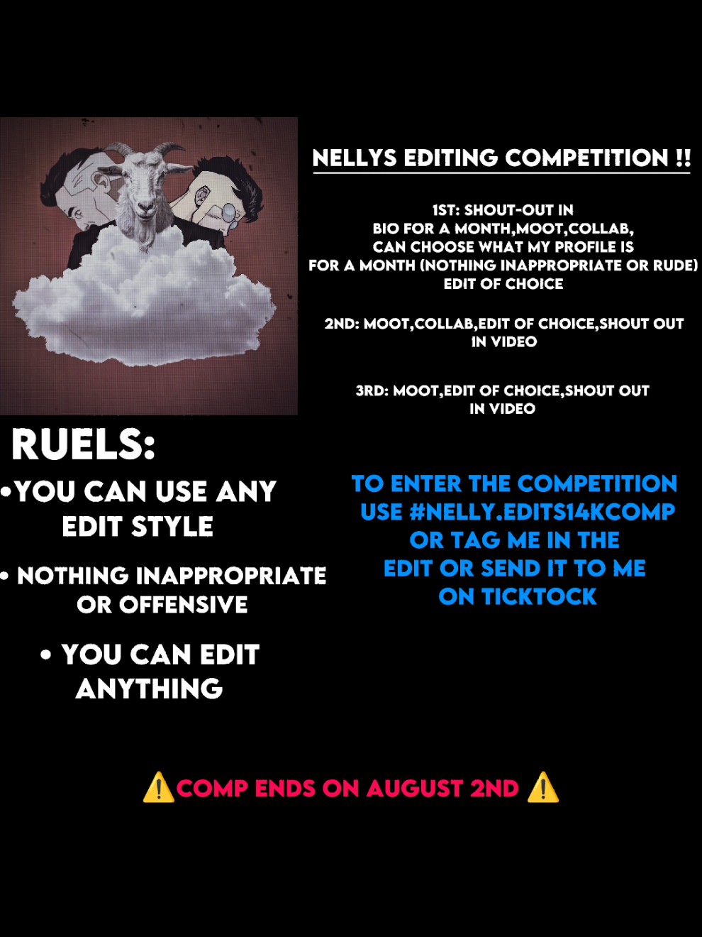 the competition is here!!! good luck to everyone 🔥🔥 #nellyedits14kcomp #invincible #fyp #fyp2025 #fyp25 #competition #edit #editing #editingcompetition #xyzabc #blowitup #blowthisupforme #blowup? #blow #virale  #viralditiktok #viralvideos #vira 