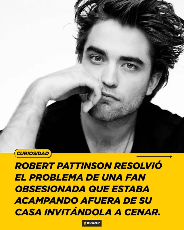 👀 #RobertPattinson  resolvió el problema con una fan obsesionada que estaba acampando afuera de su casa invitándola a cenar. 🙄 “Me quejé de todo en mi vida y ella nunca regresó” #robertpattinson #cineentiktok #sabiasquetiktok 