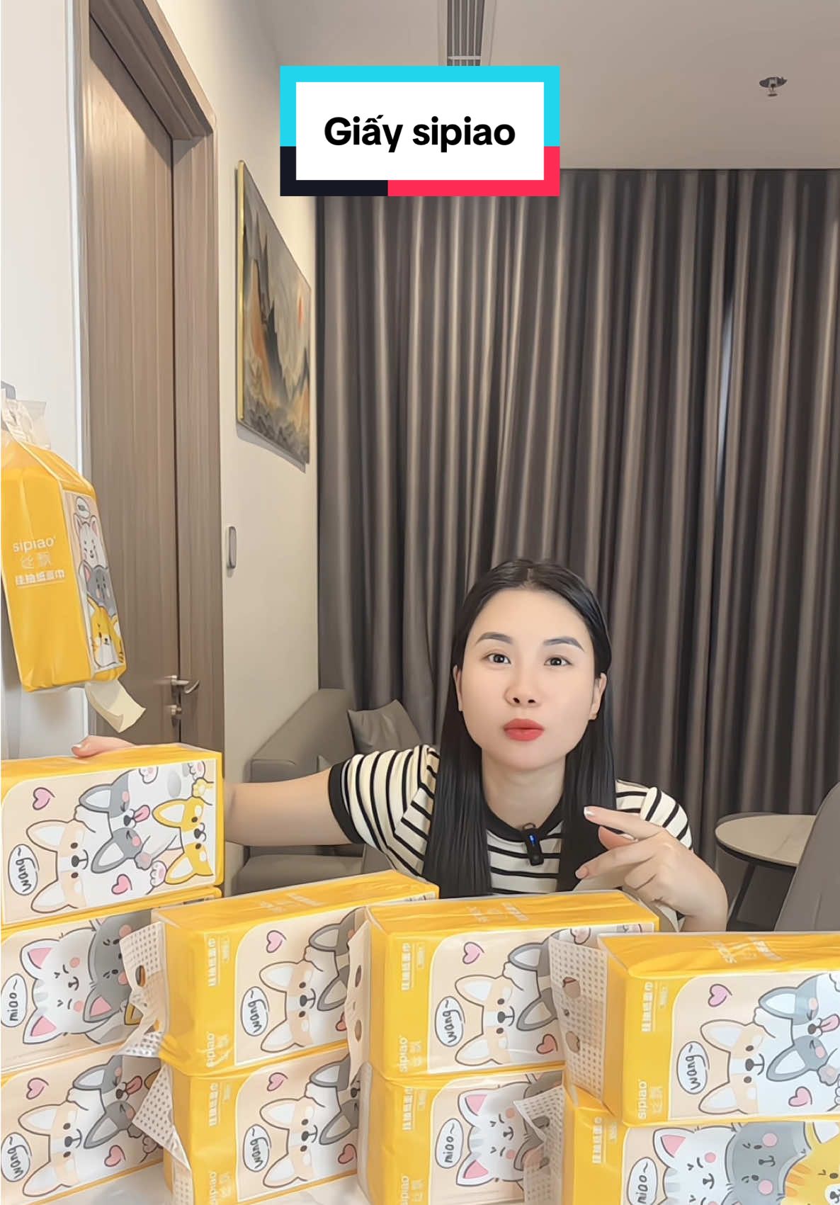 Giấy rút treo tường Sipiao mèo vàng an toàn tiện lợi #sipiao #giayrutsipiao 