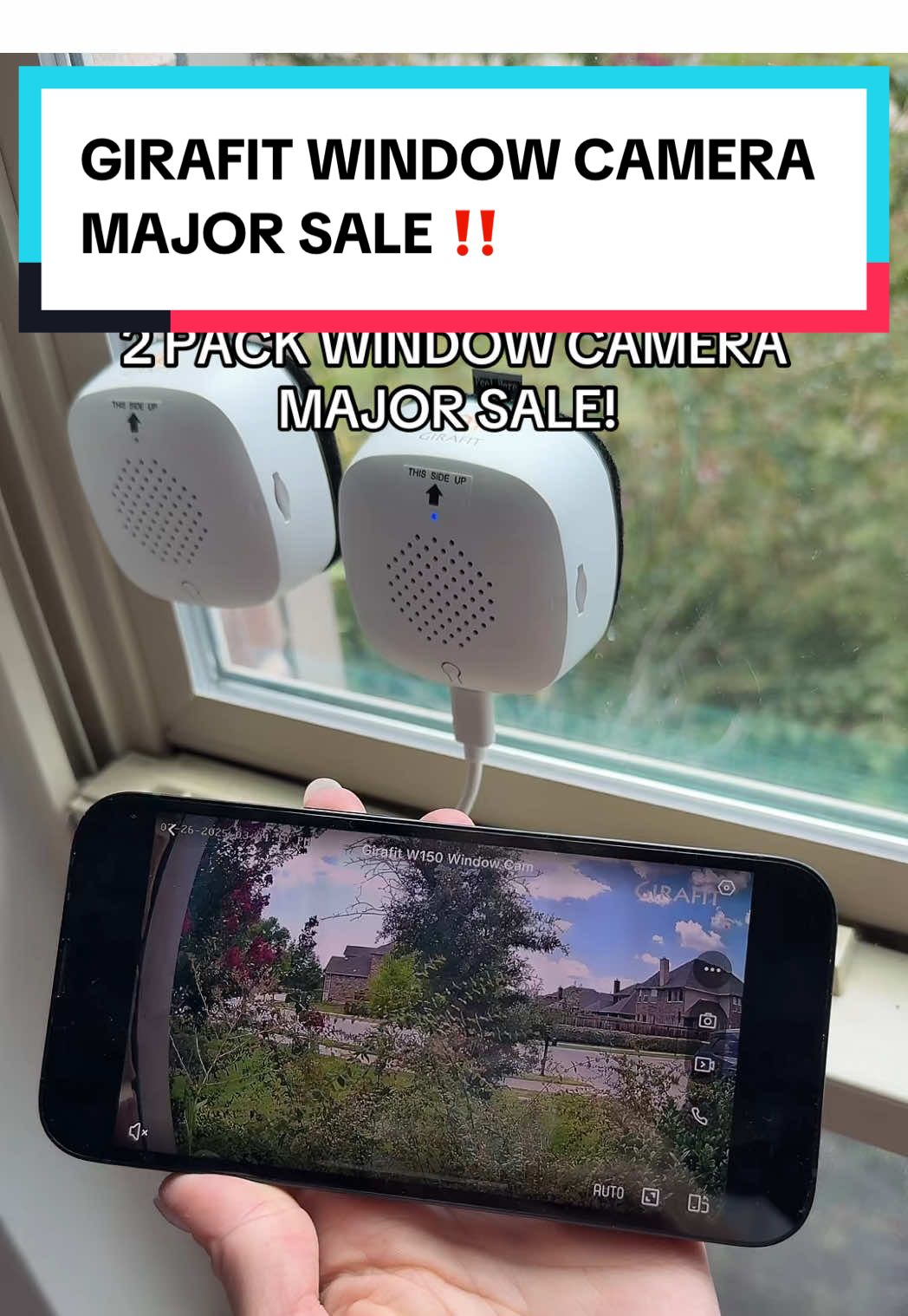 Security cameras with no monthly subscription? Yes, please! #securitycamera #girafit #windowcamera #securitysystem #nightvision 