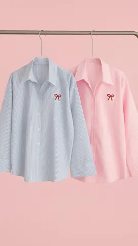 Rekomendasi Kemeja Wanita  Ribonia Salur Pita Bordir, 40rb an aja loh😋#kemejasalur #kemejawanita #kemejabordir #fy #fyppppppppppppppppppppppp 