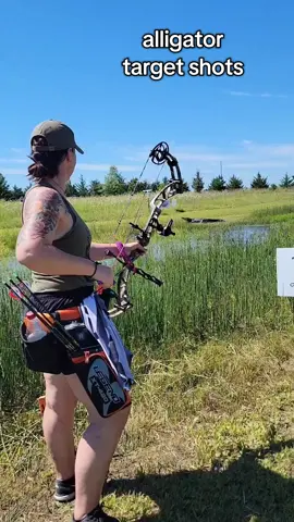 The gators!!! #ishootxpedition #xpeditionarchery #archery #3darchery #gator #alligator #target #bowandarrow #bowtok #Outdoors 
