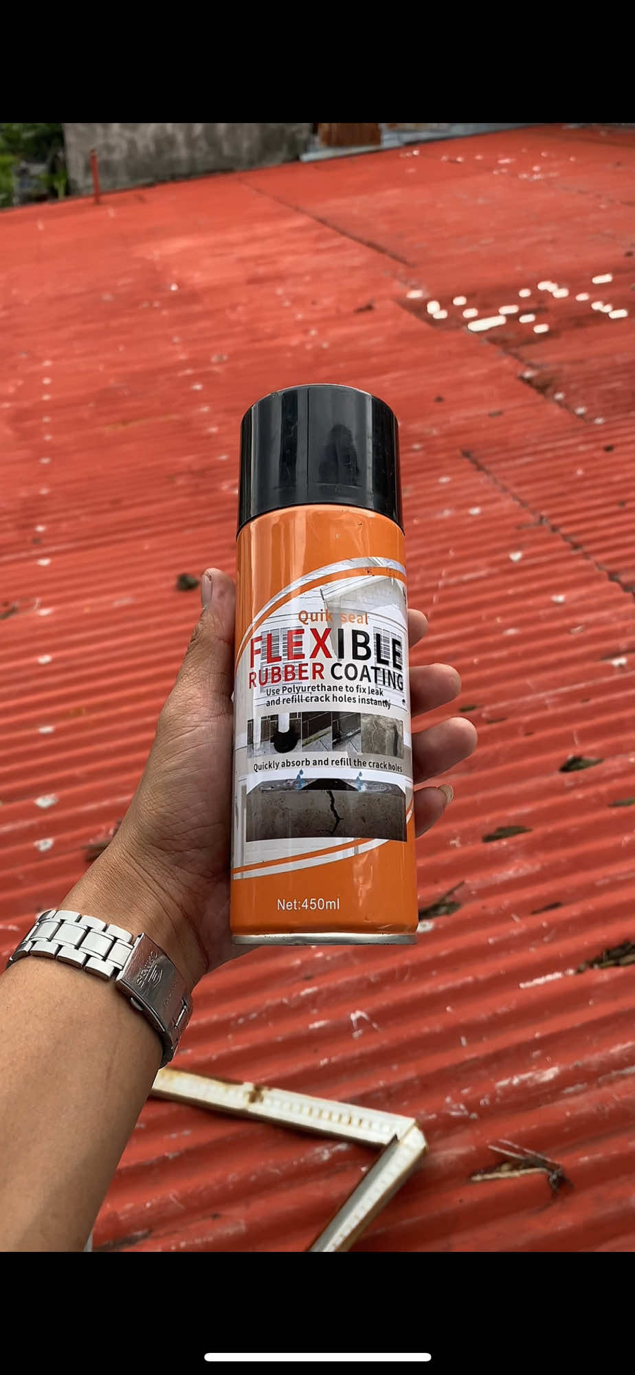 Replying to @Shoponline88  Oo bossing Sobrang Affordable ng ating Flexible Rubber Coating ! Sobrang Sulit 55.00 Pesos Only, Solusyon sa mga butas ng bubong natin ✨ #flexiblerubbercoating #quickdry #quicksealflexiblerubbercoating #rubbercoating #cracks  #butas #affordable 